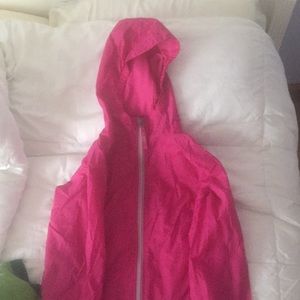 Pink rain jacket